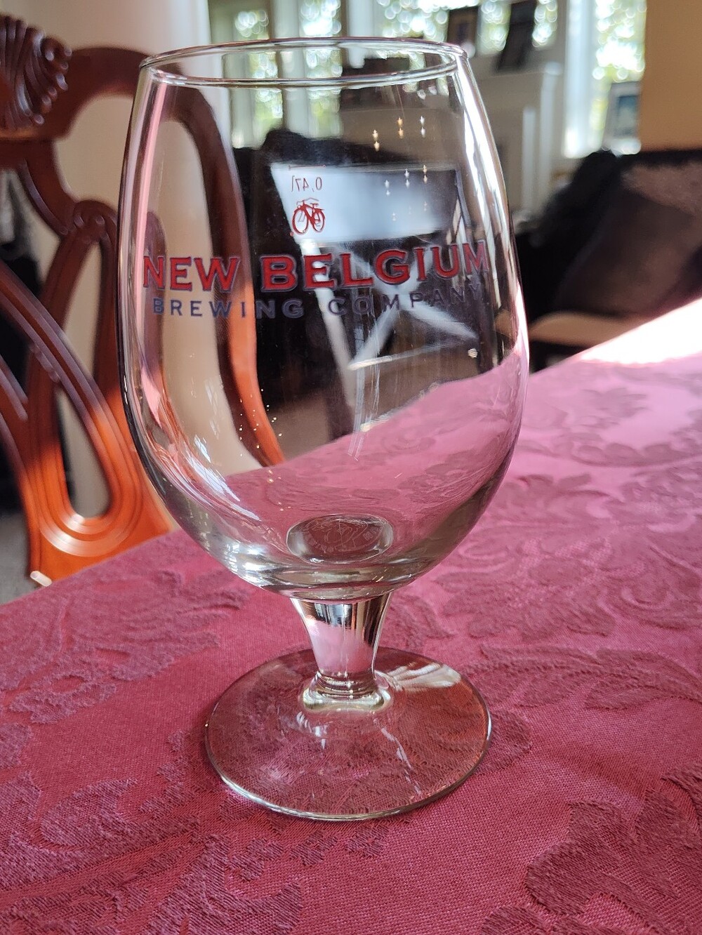 New Belgium Brewing Company 14 Oz Snifter Tulip-Shaped Glass 6.5' X 3.5" Beer!